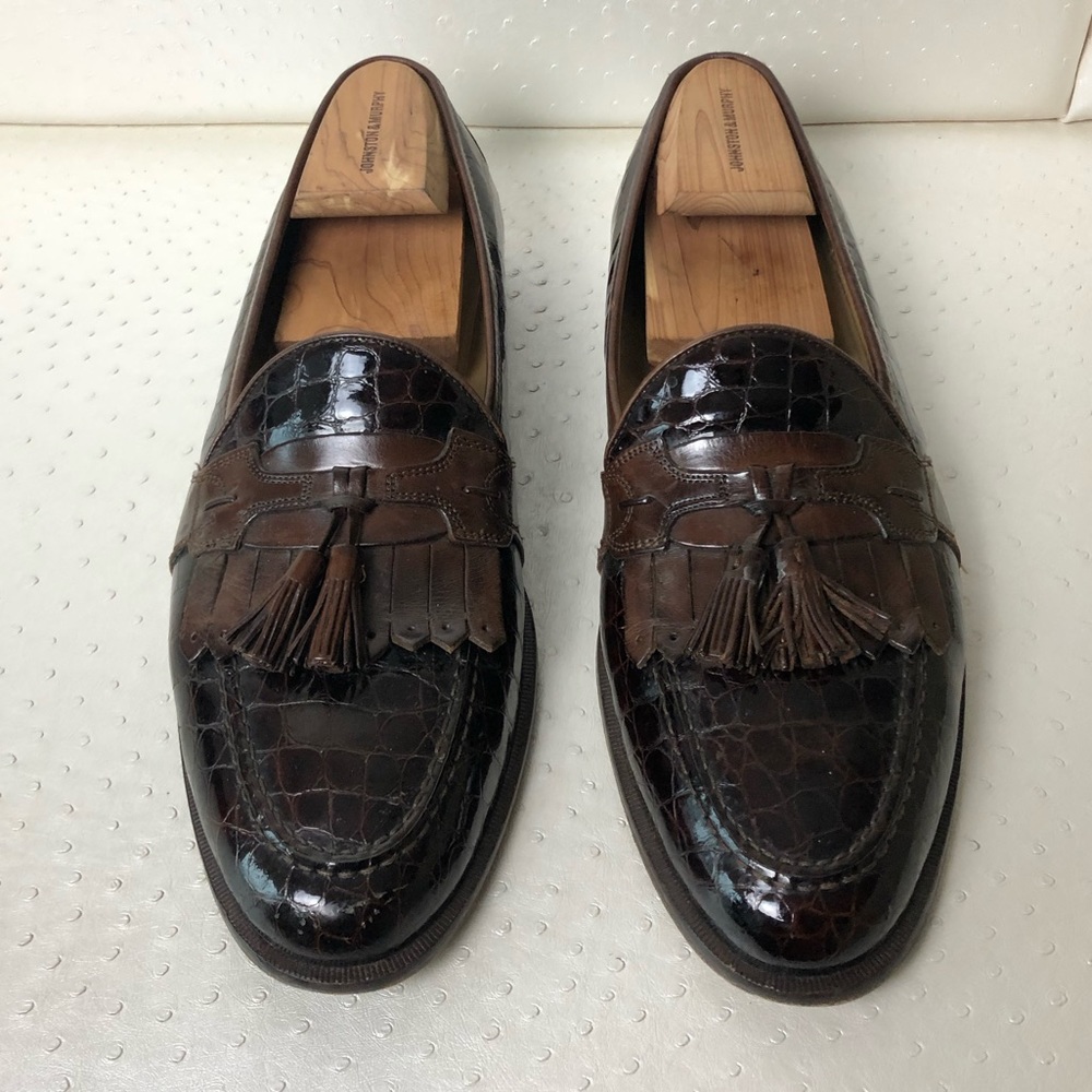 Johnston and Murphy Crocodile Loafers